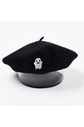 Ghost Embroidery Halloween Beret